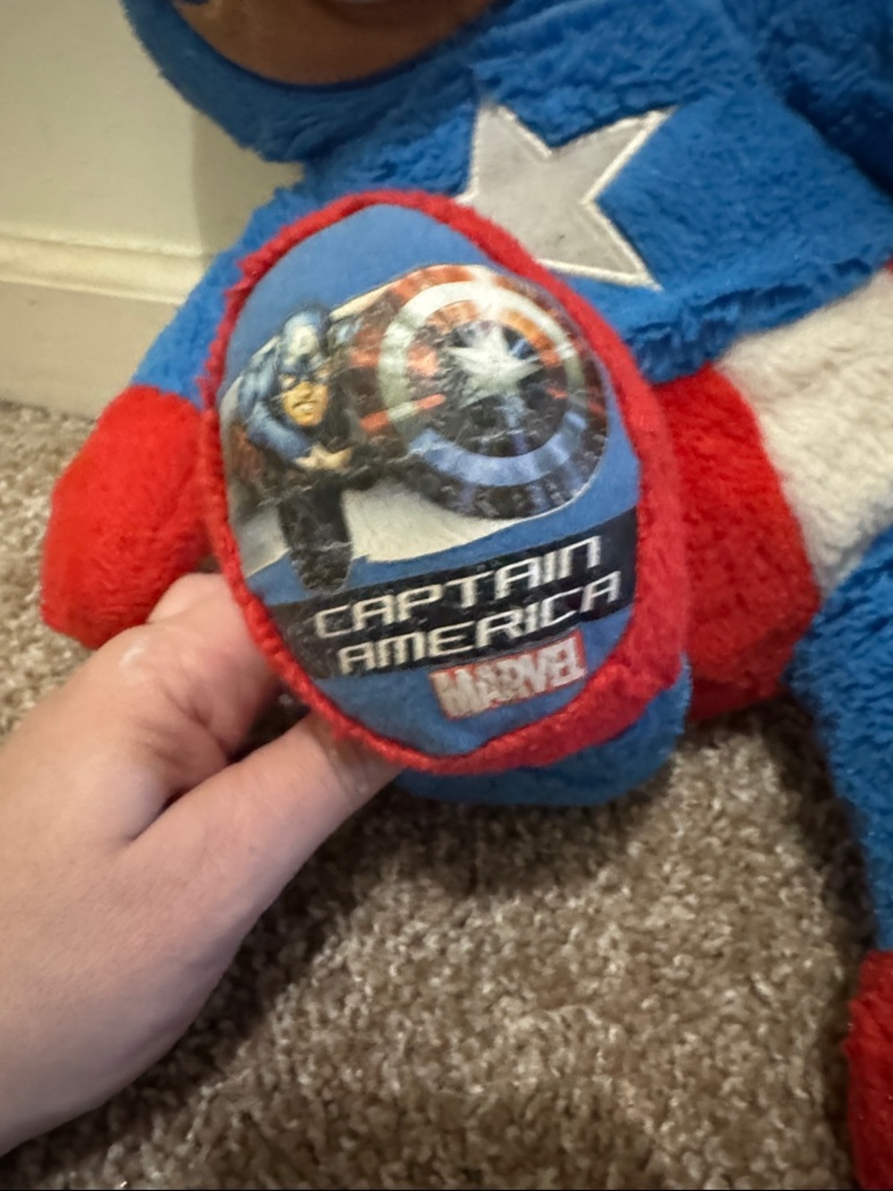 Marvel Captain America Bear Plush in Blue, Red, White - Picture 2 of 4